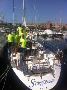 L'equipaggio di Stripptease, che ieri ha visitato Monreale